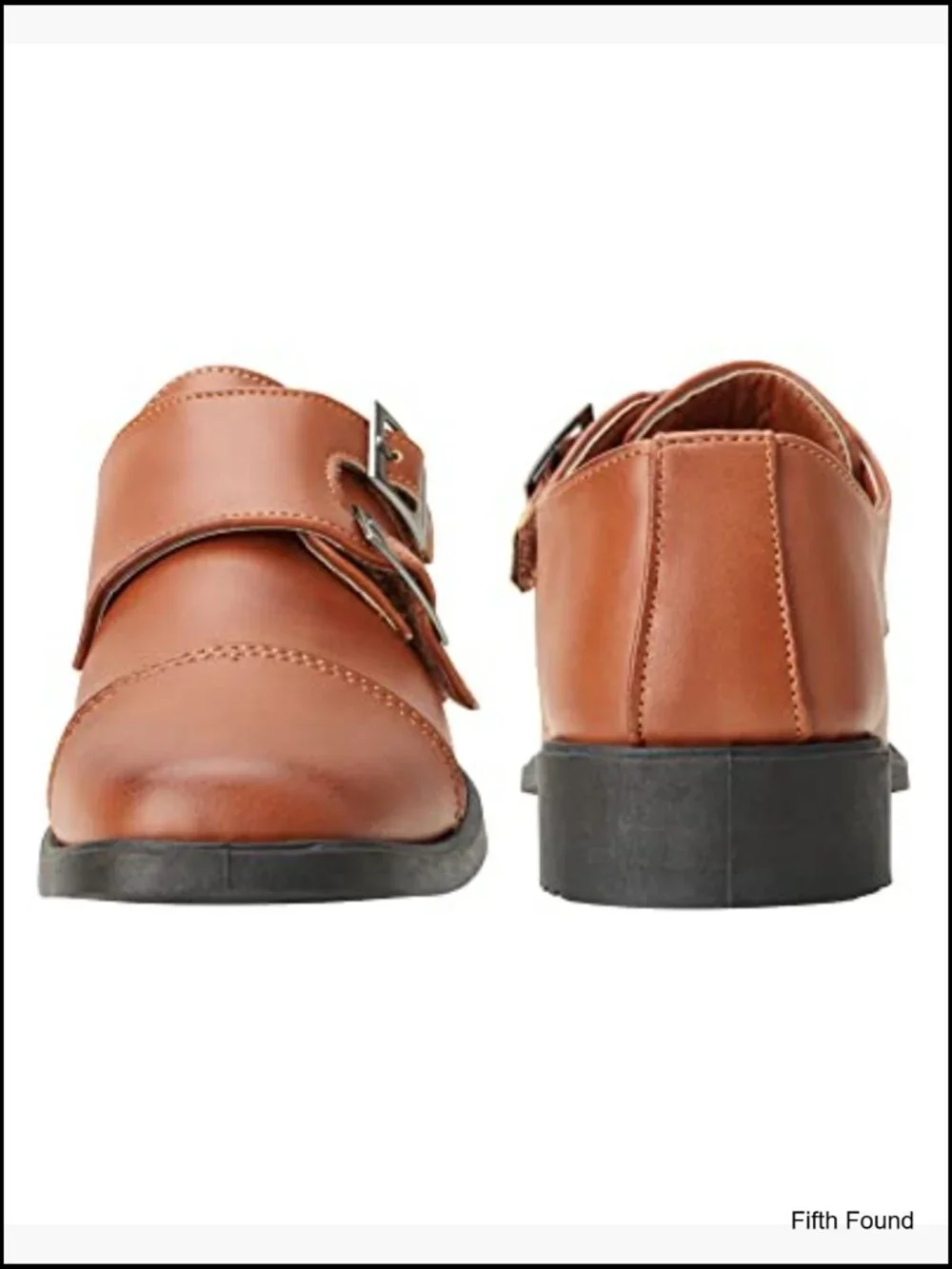 Boys Dress Shoes Hook Loop Double Monk Strap Cap Toe Oxford Loafers Toddler